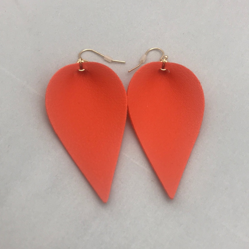 Faux leather earrings